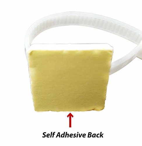 Cable Tie Mounts (25Mm X 25Mm) Self Adhesive Clips Wire Tie Base - Premium Grade Strength Screw-Hole Anchor Point Provides Optimal Strength (100 Clear/White) #TOP7