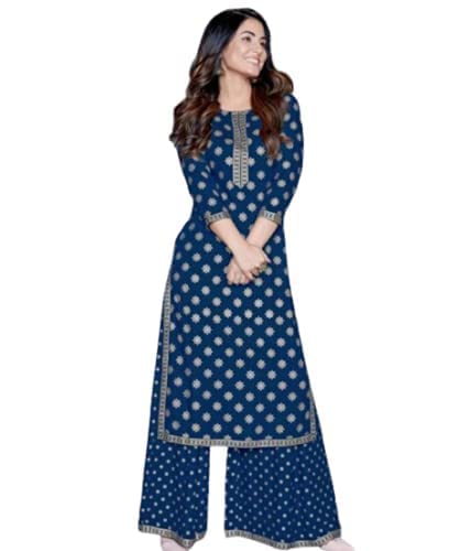 Rayon Kurti Palazzo Set 