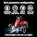 Electric Go Kart for Kids Ages 3-8, Outdoor Pedal Go Kart with Adjustable Seat & 4 Wheels, Foldable Electric Go Cart for Boys and Girls, 12V, Portable (Red)