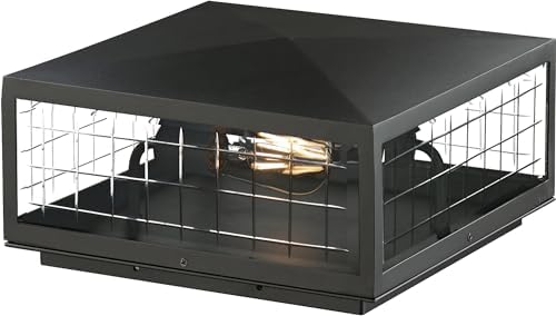 Maxim Lighting 30690CLBK Magnus - 2 Light Outdoor Deck Lantern-6.25 Inch Tall and 13 Inch Wide