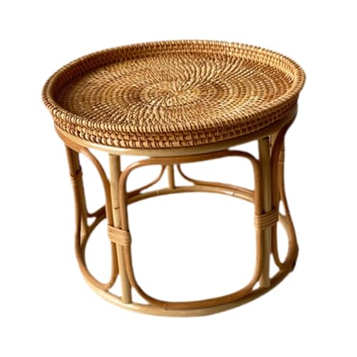 Milageto Table d'appoint en rotin, table de chevet moderne, bureau d'appoint, table d'appoint...