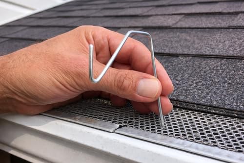 Christmas Hook - Christmas Light Clips for Gutter Guards - Aluminum Hooks for Mesh and Perforated Leaf Guard - Outdoor Icicle Light Hangers for Gutters - Made in USA - 50 Count