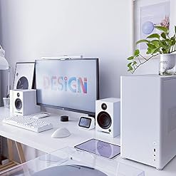ABRAMTEK X30 Enceintes actives PC Bureau Proche Haut-parleur Bluetooth pour Home Cinéma Entrée Optique, Préampli Phono, Blanc (paire) - Les Beatles, Paul McCartney, John Lennon, RIngo Starr, George Harrison ABRAMTEK X30 Enceintes actives PC Bureau Proche Haut-parleur Bluetooth pour Home Cinéma Entrée Optique, Préampli Phono, Blanc (paire) – Image 7