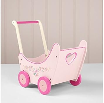 Girls Wooden Dolls Pram : Amazon.co.uk 