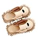 Mooyii 1 Paar Cartoon Hund Mopp Hausschuhe Mikrofaser Reinigen Abstauben Hausschuhe Abnehmbare Wischen Abstauben Schuhe Slipper für Office Home Zimmer