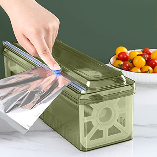Dispensador de film con cortador deslizante para organizar y envasar alimentos en casa 7