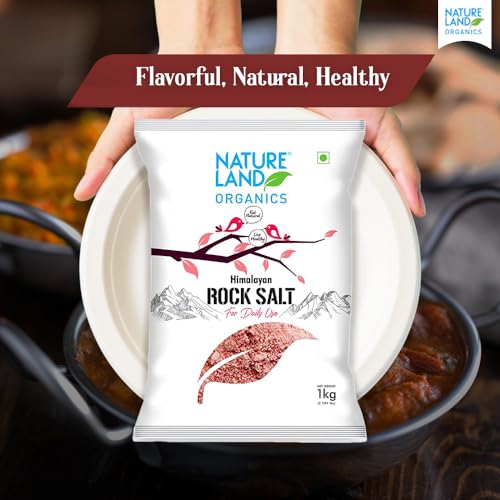 Image of Natureland Organics Himalayan Pink Rock Salt 500 Gm (Pack of 5) - Organic Rock Salt