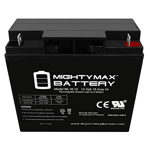 Mighty Max Battery ML18-12 - 12V 18AH New Battery for 90508011 Craftsman Black Lawn Mowers Brand Product