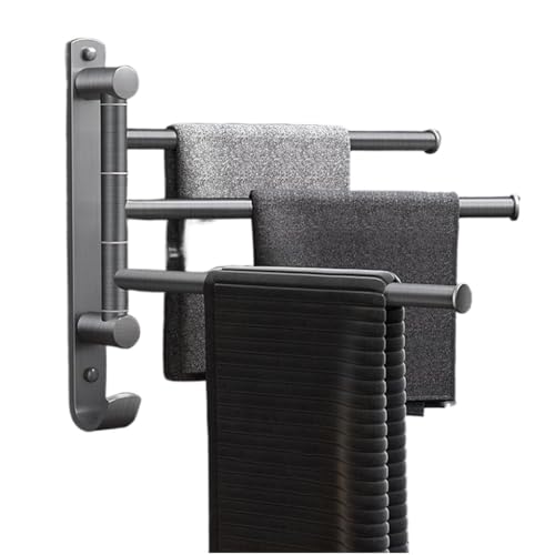 Porte-serviettes pivotant en acier inoxydable 304 mural pour salle de bain