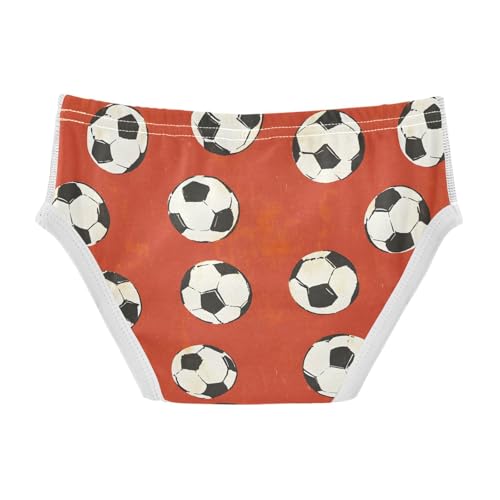 ALAZA Retro Football Soccer Red Boys' Briefs Soft Underwear Available in Sizes 2t-8y2