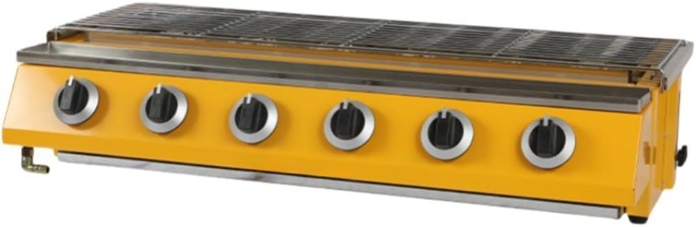 Barbecue Health BBQ No Electricity Required Grill Stove Commercial Stainless Gas Portable LPG Barbecue, Non-Stick Roasting Trigas, Griddle, Outdoor Use, Smokeless Home Garden, Roasted Oyster Scallop, Barbecue 22.8 x 23.6 x 6.3 inches 58 x 60 x 16 cm