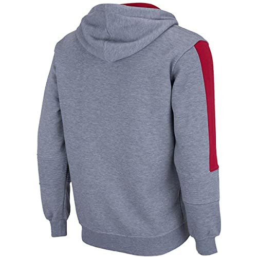 Jaqueta SPR Moletom Liverpool Trilobal Masculina - Cinza e Vermelho