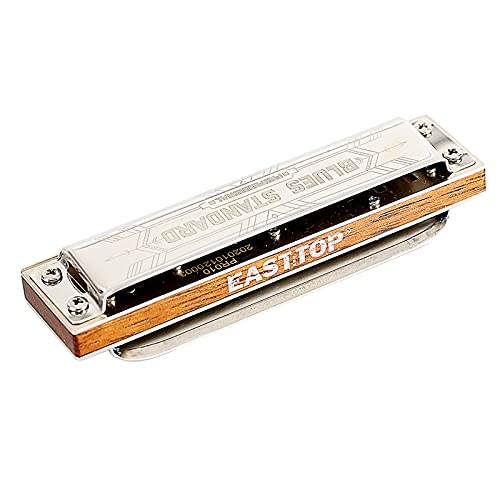 East Top Harmonica C, Wood Comb Blues Harmonica 10 Holes 20 Tones Mouth Organ For Adults, Beginners, Professionals And Students #TOP5