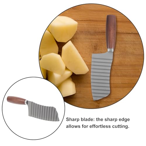 Cortador ondulado manual para papas y zanahorias de acero inoxidable miniatura 3
