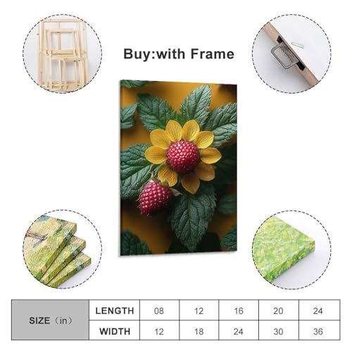 Poster framboises pour embellir un mur de chambre vide