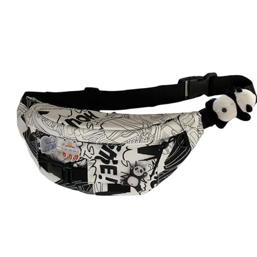 Checkered Crossbody Bag Charms Canvas Fun Pattern Checkered Bum Bag Alt Spacious Bum Bags Trendy Grid Shoulder Bags 2025