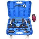 Yuesstloo 17PCS Camshaft Alignment Timing Tool Kit, Compatible with BMW N20 N26 Engine, with Flywheel Holder Tool & Balance Shaft Tool & Fuel Injector Remover Kit, 212831, 119340, 212830, 219548