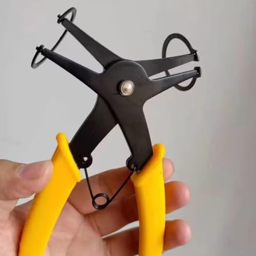 Miniatura 5 de Helweet Alicates Para Anillos Elásticos,Alicates Para Circlips,Alicates De Anillo De Retención,Alicates Circlip,2 En 1 Pinzas Circlip,Alicates De Circlip De Doble Propósito,Para Elástico De 2 A 24 Mm
