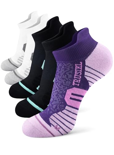 Image of Trusiel Women Ankle Compression Athletic Running Socks No Show Low Cut 5 Pairs