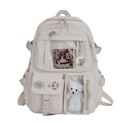 Sac à dos d'écolier pour les tout-petits beige pour éviter le mal de dos