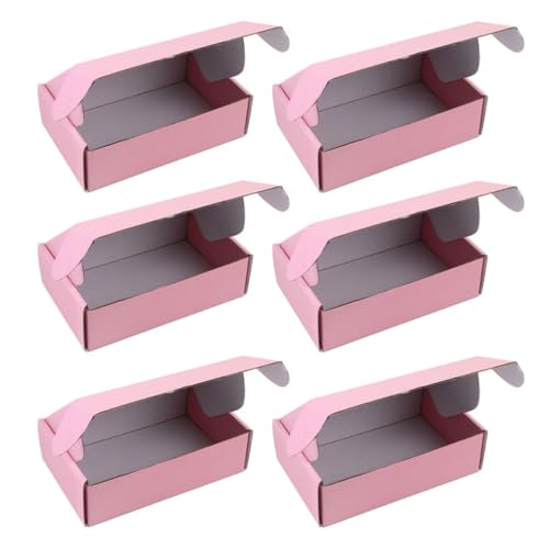 Caja de envío rosa de papel de alta resistencia a la presión, pack de 6 cajas reutilizables 2