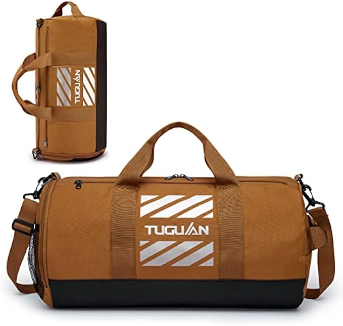 Gym Bags for Men Women Small Sports Duffle Bag Wet Pocket & Shoes