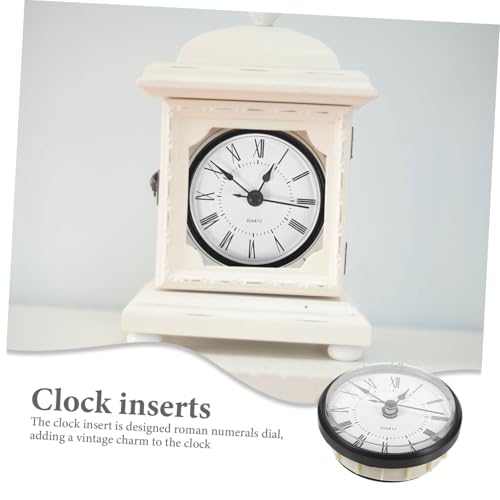 Horloge cadran plastique rétro 70mm : mini insert à quartz de remplacement - 4