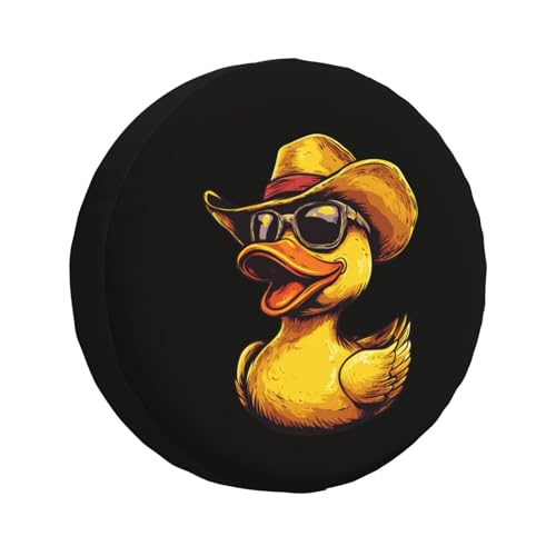 Image of Cute Duck Spare Tire Cover Universal Wheel Tire Cover Funny Cartoon Duck Tire Protectors for Travel Trailer Rv SUV Truck Camper and Many Vehicle 17 Inch