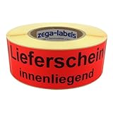 innenliegend Format (B x H): 150 x 50 mm, Leucht rot Haftpapier mit schwarzem Aufdruck, stark haftend