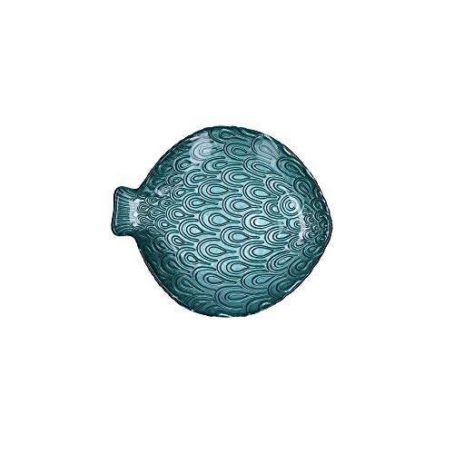 UNITABLE RITUALI Domestici Susanna Plato de pescado fantasía verde M cristal 25 x 21