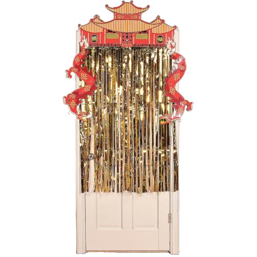 Fun Express Dragon Doorway Curtain for Chinese New Year 2024 - Party Decor - Door Decor - Door Borders & Curtains - Chinese New Year - 1 Piece