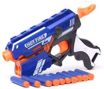 Blaze Storm Manual Soft Bullet Shooting Gun Toy Fighting Defend Game for Family Party Fun Toys for Boys and Girls (Multicolor)