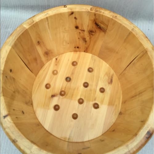 Spa para pies de madera natural para masaje y baño miniatura 6