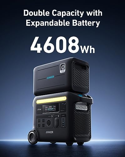 Image of Anker SOLIX F2600 Portable Power Station, 2400W (Peak 3600W) Solar Generator, GaNPrime Battery Generators for Home Use, 2560Wh LiFePO4 Power Station for Outdoor Camping, and RVs (Solar Panel Optional)