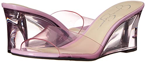 Jessica Simpson Merlote Women's Transparent Slide Wedge Sandals Pink 5.5 #TOP6