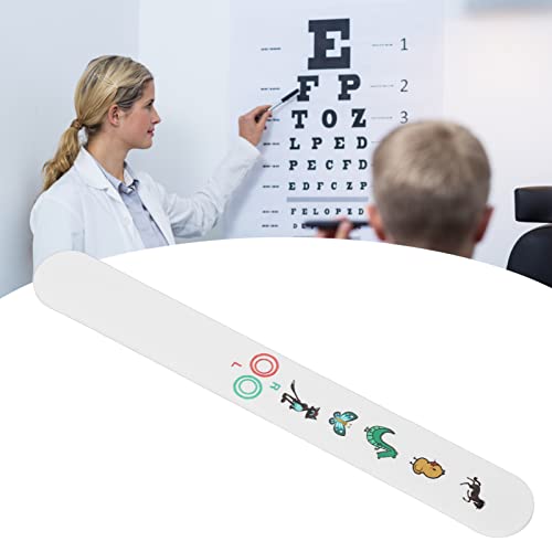 Image of Check Vision Tester Stick, ANGGREK Kids Fixation Stick Vision Tester Clear Colorful Animal Patterns Coating Thicken Eye Test Card(No.2)