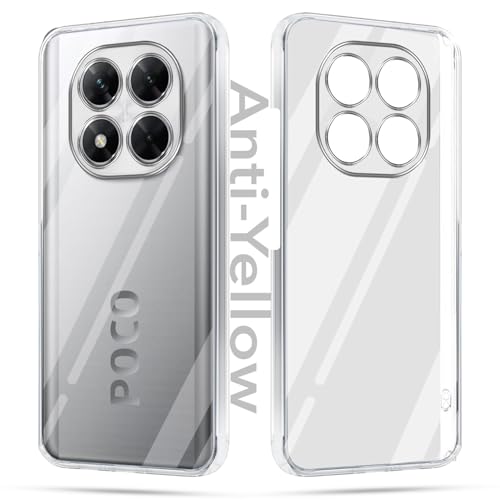 Image of Jkobi Back Cover Case for Xiaomi Poco X7 (Hard Anti Yellow Clear Case | Sleek Hard Crystal Clear | Drop & Camera Protection | Shockproof Polycarbonate)