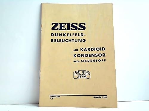 Dunkelfeld-Beleuchtung mit Kardioio nach Siedentopf. Druckschriften Mikro 407.