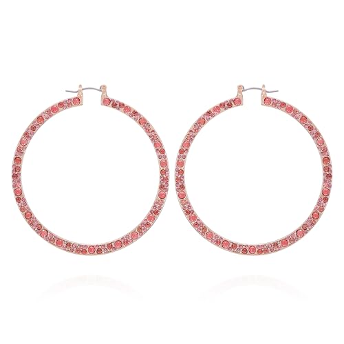Créoles GUESS avec pierre de cristal en or rose, le cadeau idéal pour elle