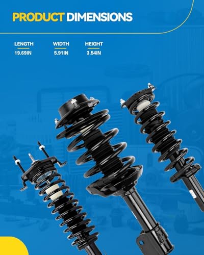 Image of PHILTOP Rear Struts for 4Runner 1996 1997 1998 1999 2000 2001 2002, Shock Absorber Complete Suspension 37157 * 2, Struts with Coil Spring Assemblies SAA755 2 Pcs