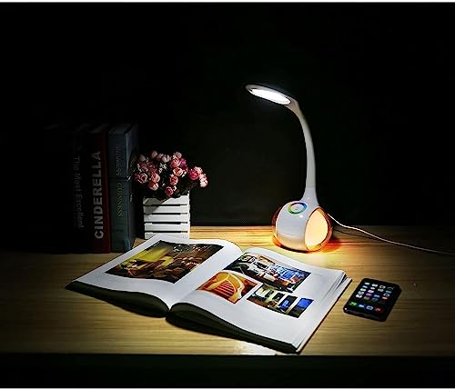 Image of LED Night Light Desk Lamp Eye Protection Flexible Bedside Table Reading Desk Light with USB Charging Multi-Function Socket (Multi-Function Desk Lamp)