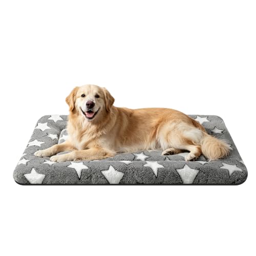 Dog Bed Mat – Soft & Comfortable Dog Kennel Pad for Crate – Durable Crate Bed & Mat for Dogs & Cats – Ideal for Crate, Kennel, and Home Use，Gray：XL(42"*28"*1.5")
