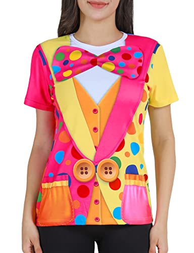 Amazon.com: Funny World Women's Clown Costume T-Shirts, Small