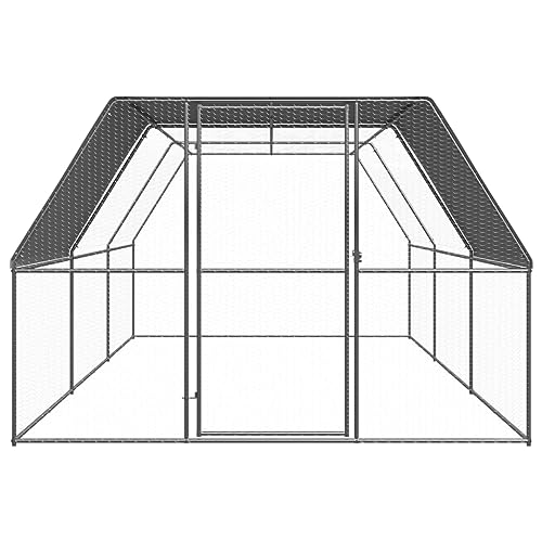 Animals & Pet Supplies Outdoor Chicken Cage 3x6x2 m Galvanised Steel
