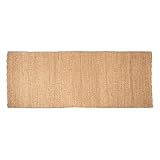 AUBRY GASPARD - Tapis en Jonc - 200 x 80 cm - Finitions 100% Naturel - Attaches en Nylon - Marron Clair - Entretien Facile - Design Épuré et Authentique pour Intérieur Élégant