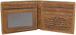 Engraved Genuine Leather Man Wallet - Personalized RFID Blocking Bifold Stylish Brown Wallets to My Man Brithday Father's Valentine's Day Gifts