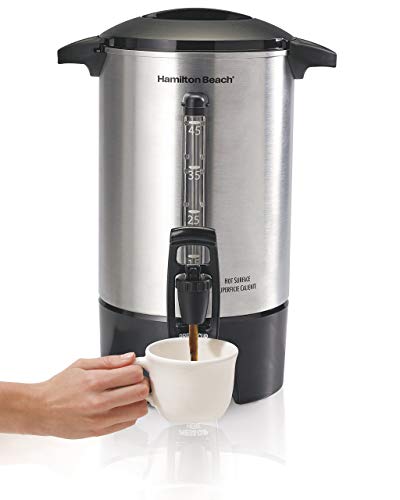 Hamilton Beach 40519 Coffee Urn, 45 Cups, Silver (Renewed)
