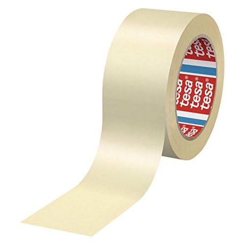 tesa® 4323 - 48 Rollen (Gewerbliches Gebinde), tesakrepp Malerband, Allzweckabdeckband, 50m x 38mm