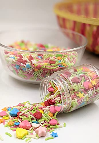Image of La Aromatic Rainbow Coloured Crispes For Cake Decorating and Topping-200 Grams