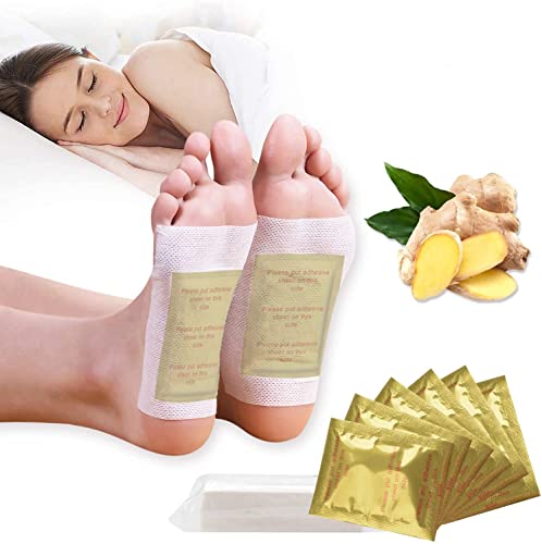 Premium Organic Health Patch Toxins Remove Pain Free Pads for Stress Relief Sleep,Natural ingredients Toxins Ginger Foot Detox Pads For Adhesive Feet & Body (Golden Kinoki, PACK OF 10)